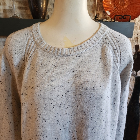 eight eight eight Specked Wool Blend Knit 3/4 Sleeve Pullover Sweater Size XL - Picture 5 of 8